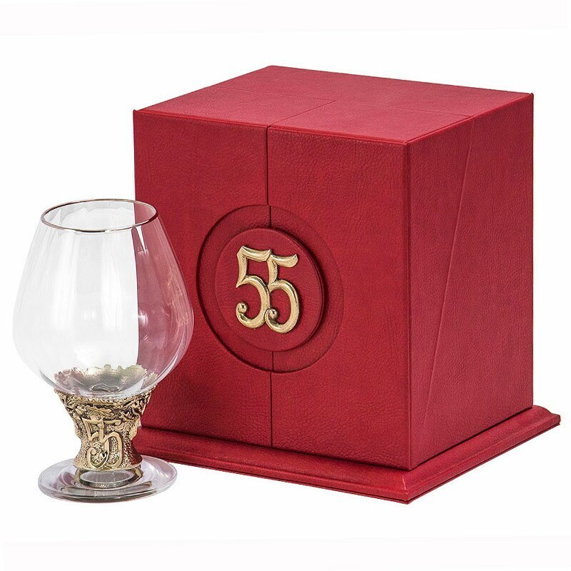 Открытка «В день юбилея» бокалы с вином, 12 × 18 см