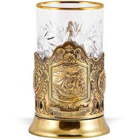Подстаканник "Попутного ветра" со стаканом хрусталь в коробке